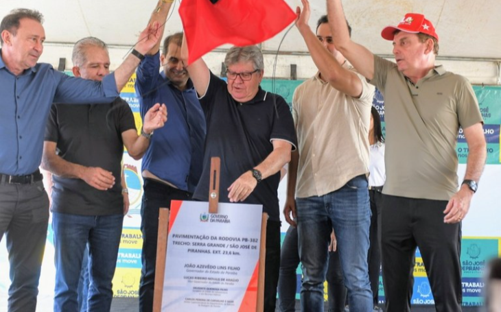 João Azevêdo entrega obras de infraestrutura rodoviária em Cajazeiras, Serra Grande e São José de Piranhas