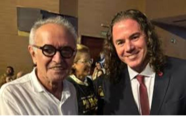 Veneziano e Cícero sentam com presidente nacional do MDB, em Brasília