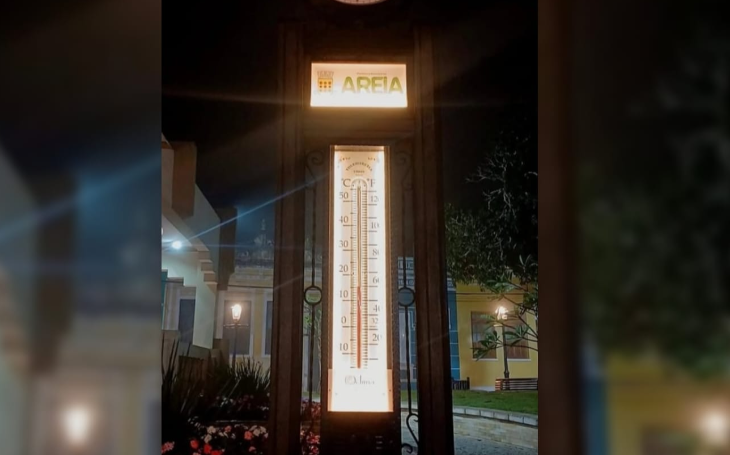 Frio: termômetro registra 15 °C em Areia, no brejo paraibano
