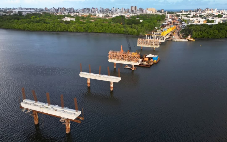Obras da Ponte do Futuro avançam na Grande João Pessoa; veja as fotos
