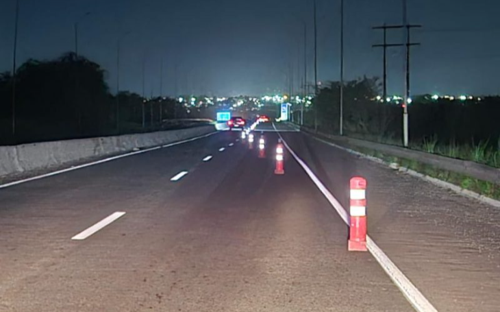 DNIT interdita faixa da BR-101 para recuperar pilares da Ponte do Rio Paraíba
